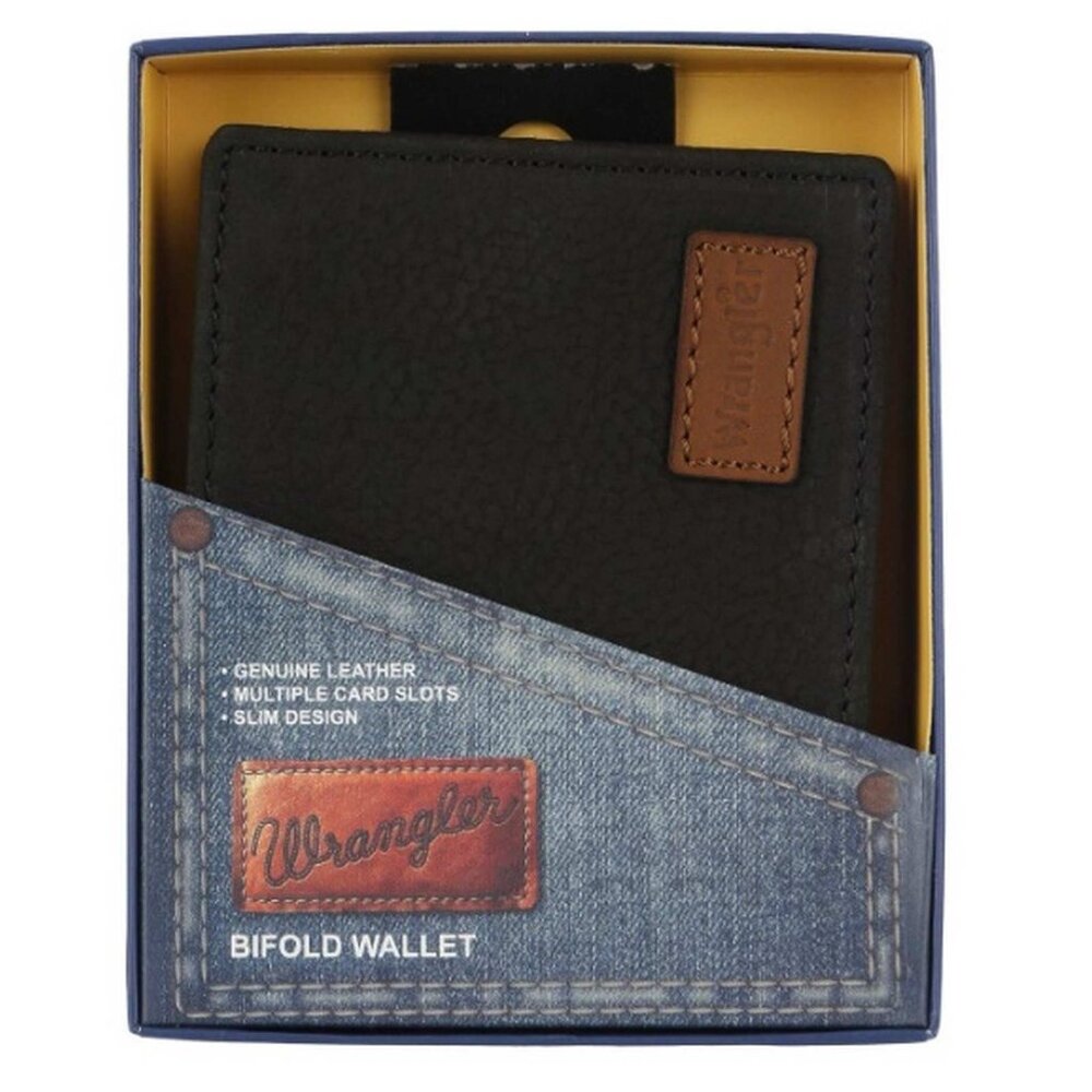 Wrangler Men's Genuine Leather BiFold Wallet